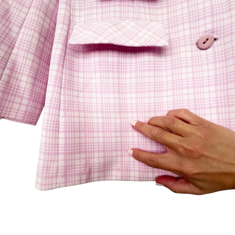Vintage Bleyle for Hooper Pink Plaid Blazer Sz M - Picture 3 of 5